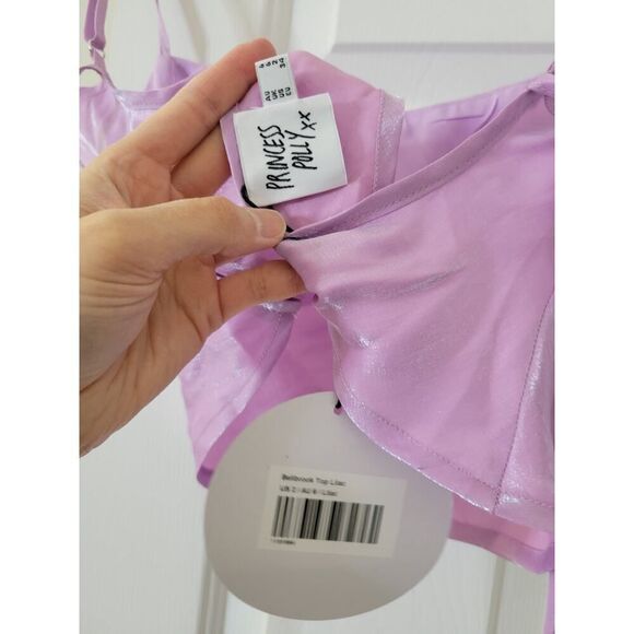 Princess polly Bellbrook top lilac US 2 NWT - Picture 10 of 10